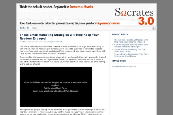 Socrates theme site design template sample