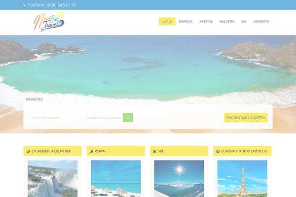 Trendy Travel theme site design template sample