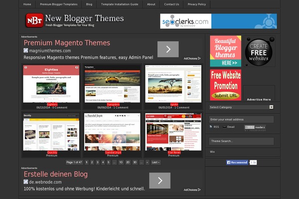 newbloggerthemes.com site used Freshmag