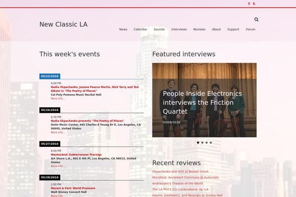 Radiate theme site design template sample