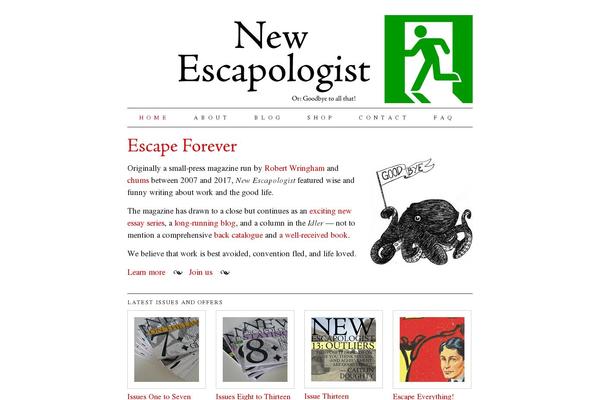 newescapologist.co.uk site used Esc
