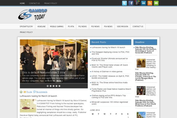 newgameoftoday.com site used Newshub