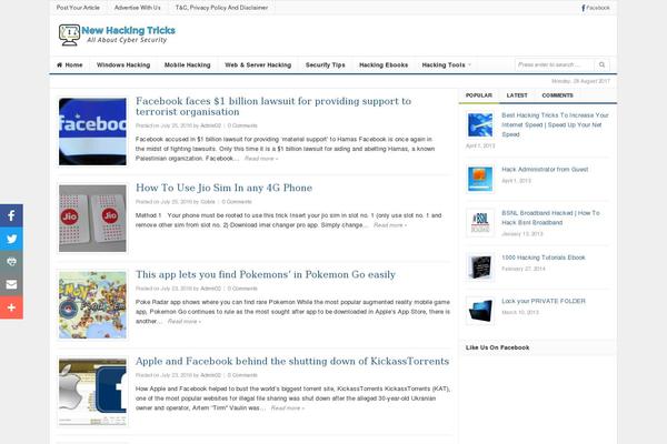 Site using Facebook Widget plugin