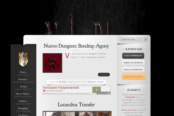 Memoir theme site design template sample