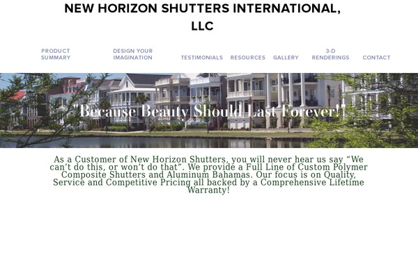 newhorizonshutters.com site used Karma