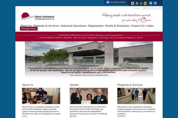 Site using WP Accessibility plugin