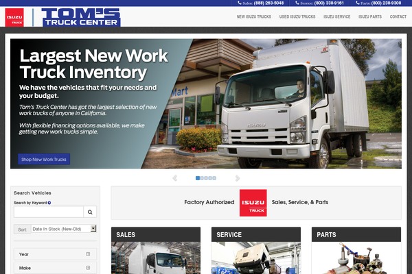 trucks theme websites examples