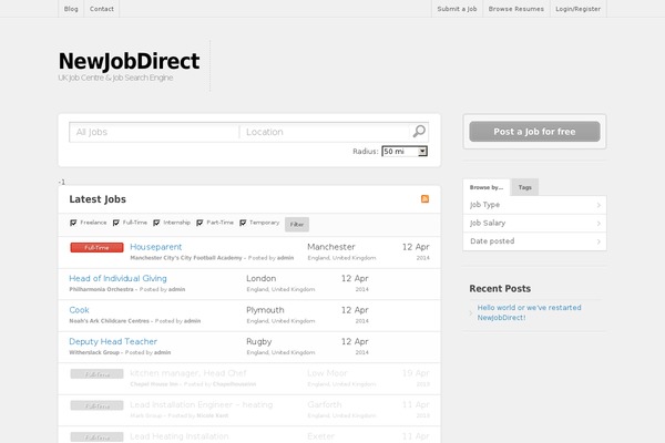 Jobroller theme site design template sample
