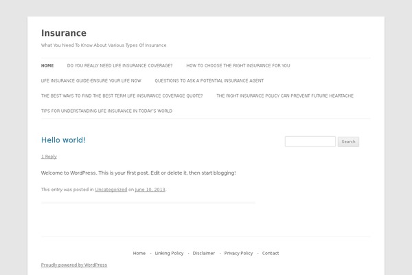 Site using Footer Putter plugin