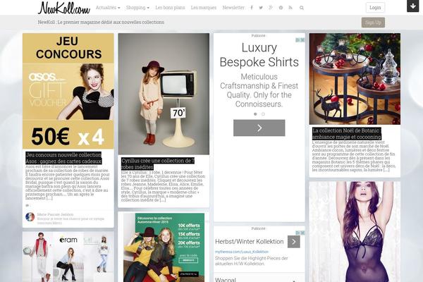 Pinclone theme site design template sample