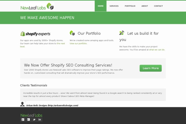 newleaflabs.com site used Builder_new