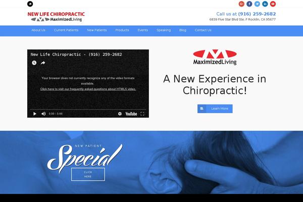 Chiropractic theme site design template sample
