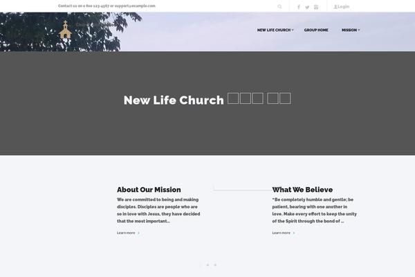 Newlife-church theme site design template sample