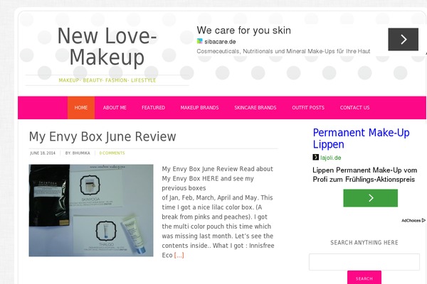 newlove-makeup.com site used Modern Blogger Pro