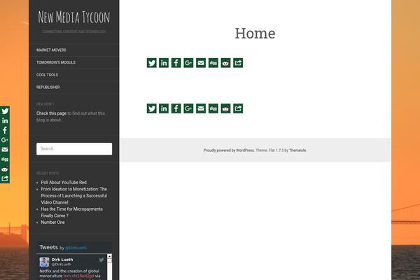 Flat theme site design template sample