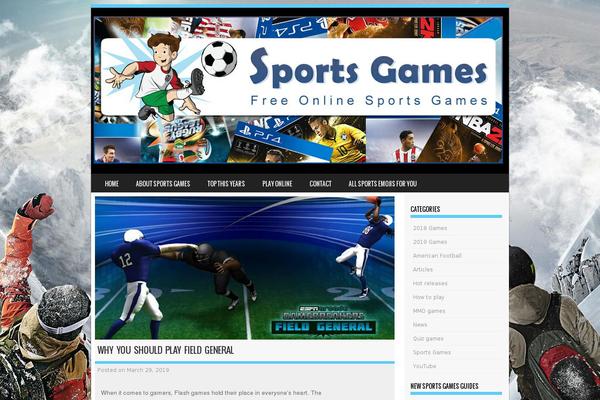 SPORTY theme site design template sample