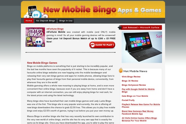 GamePress theme site design template sample