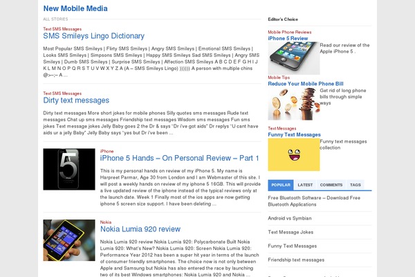 newmobilemedia.com site used Freshlife_v2.0