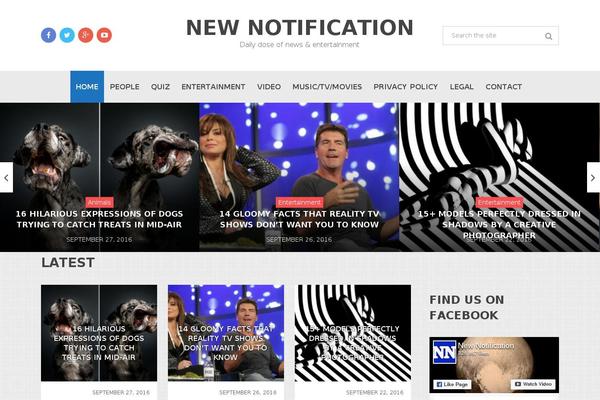 newnotification.com site used Magazine