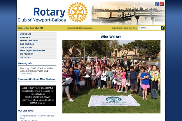 newportbeachrotary.com site used Custom2