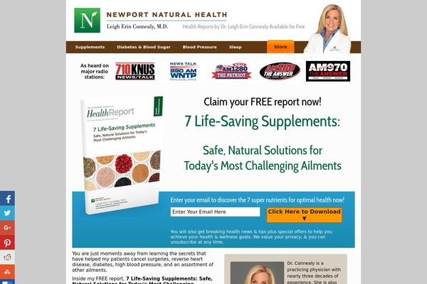 Newport theme site design template sample