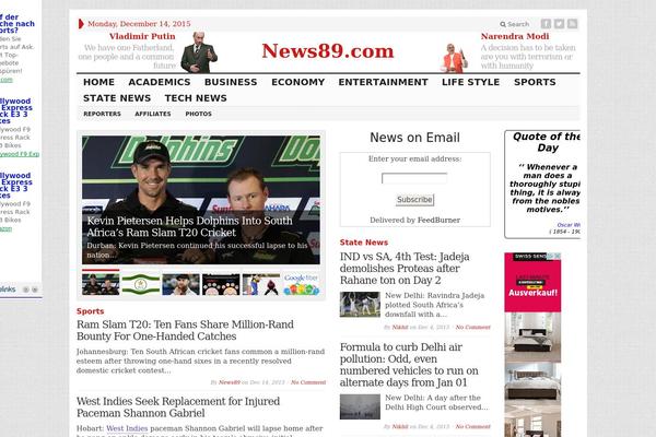 Site using Gabfire Widget Pack plugin