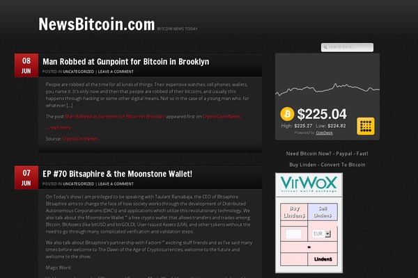 Site using Cryptocurrency Ticker plugin