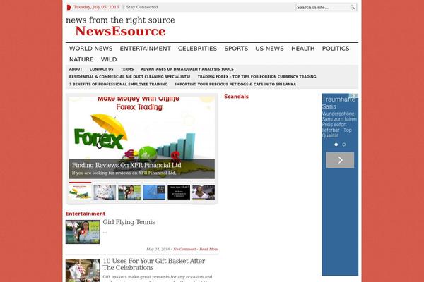 Advanced Newspaper theme site design template sample