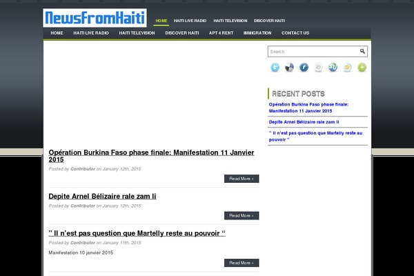 newsfromhaiti.com site used Runone