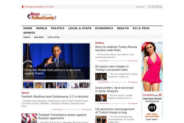 Saxon theme site design template sample