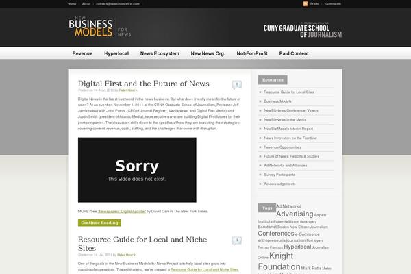 newsinnovation.com site used Woothemes