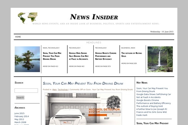 Gadgetine theme site design template sample