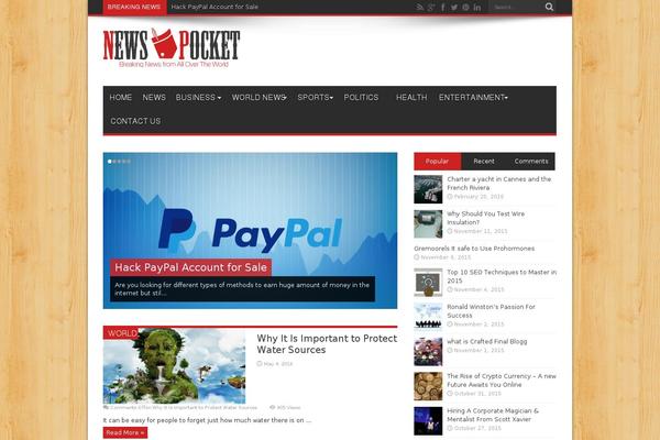 Jarida theme site design template sample