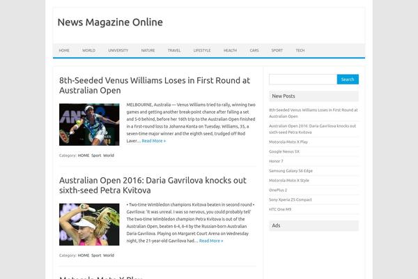 JustWrite theme site design template sample