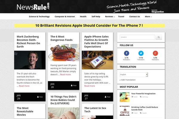 Pravda theme site design template sample