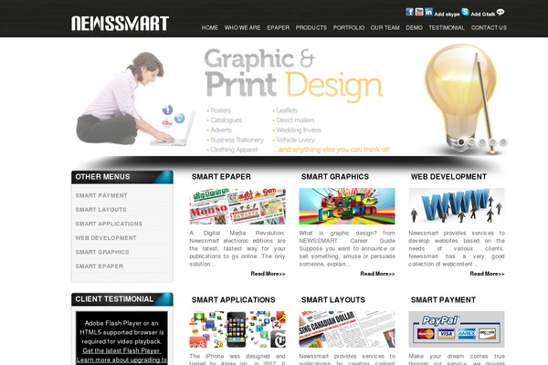 Amphionlite theme site design template sample