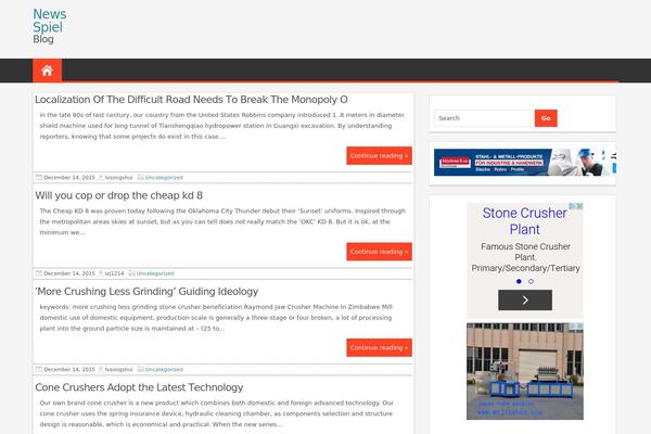 Magazine Style theme site design template sample