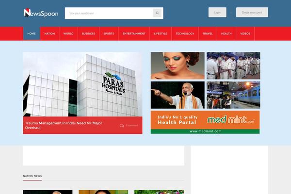newsspoon.com site used Cube