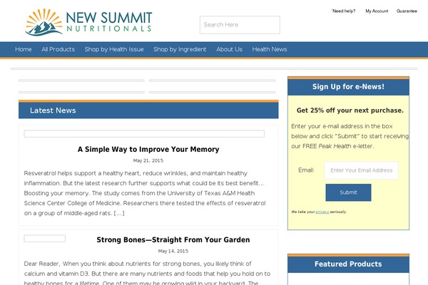 Sn theme site design template sample