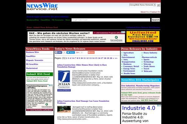 Investors-newswire theme site design template sample
