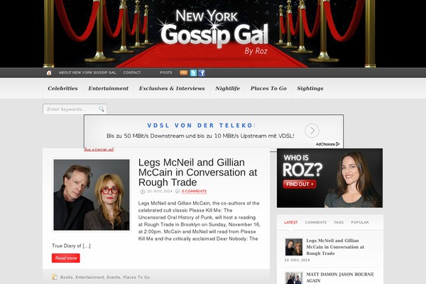 Headlines theme site design template sample