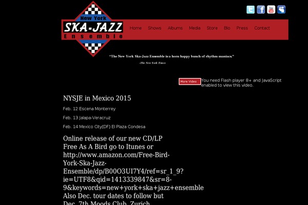 newyorkskajazzensemble.com site used Nysje-theme