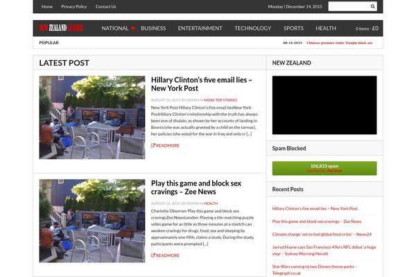 Extranews theme site design template sample