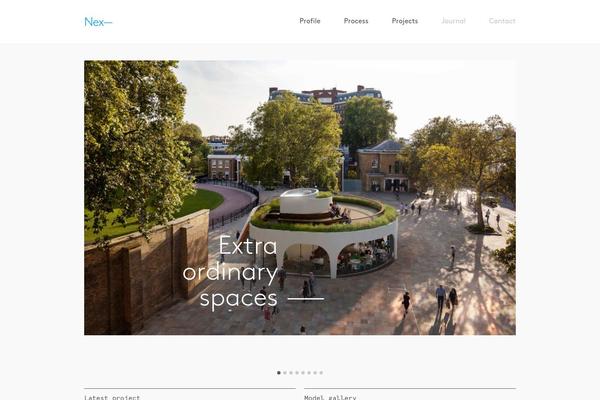 Nex theme site design template sample