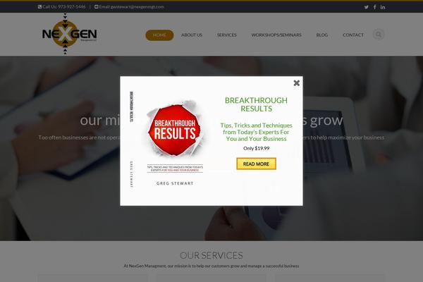 Ascent theme site design template sample