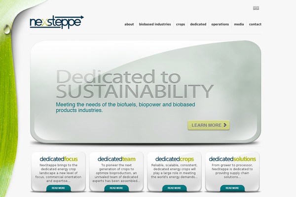 Nex theme site design template sample