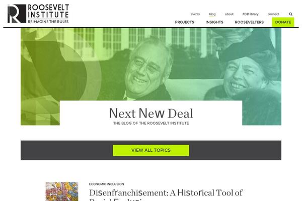 nextnewdeal.net site used Roosevelt