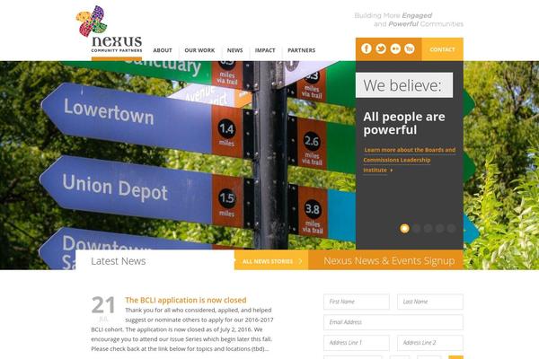 Nexus theme site design template sample