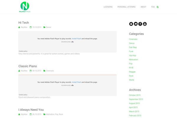Ample theme site design template sample