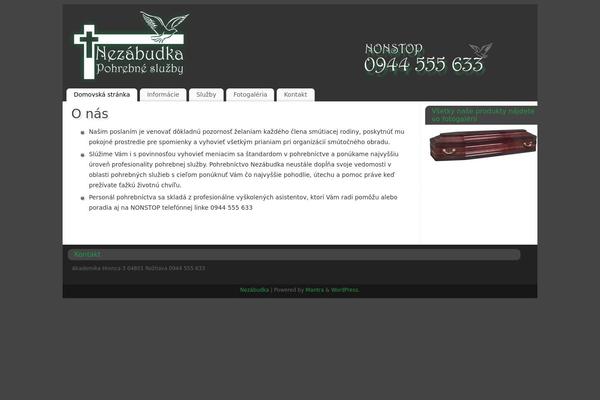 Mantra theme site design template sample